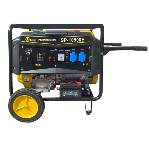موتور برق سان پاور مدل SP-10500e-7.5KW استارتی چرخدار